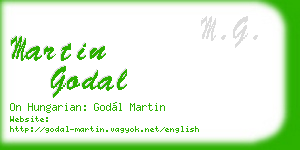 martin godal business card